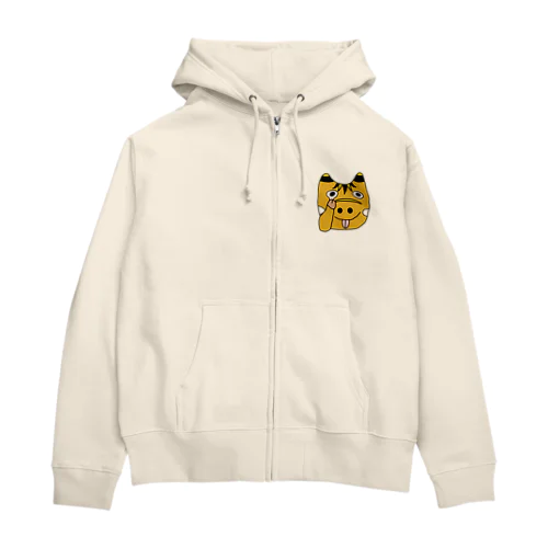 あっかんべーこ(黄) Zip Hoodie