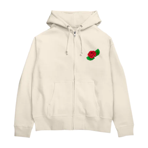 真紅の薔薇 Zip Hoodie