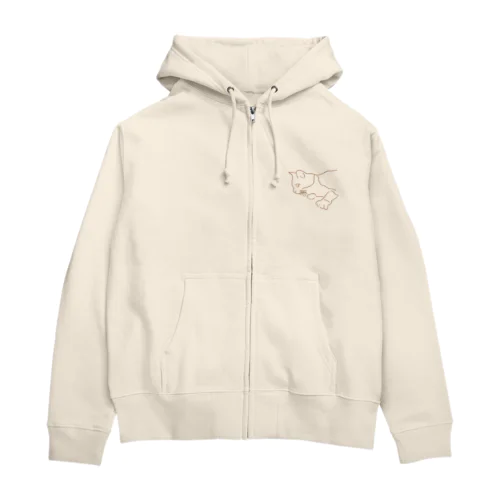 ねこ (mo) Zip Hoodie