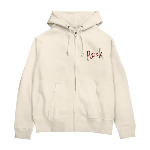 Rock（文字） Zip Hoodie