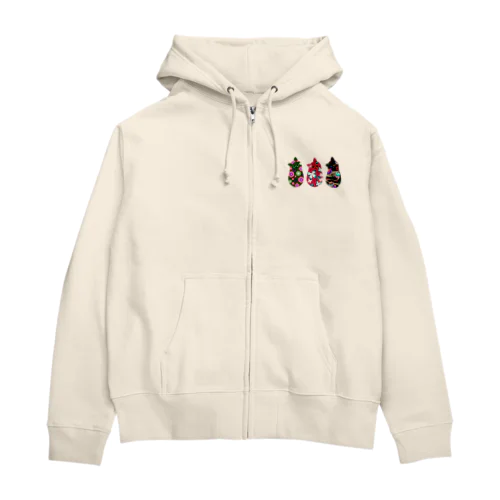 女将マトリョーシカ　イラスト版 Zip Hoodie