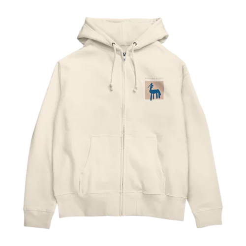 馬 uma-coralback design Zip Hoodie