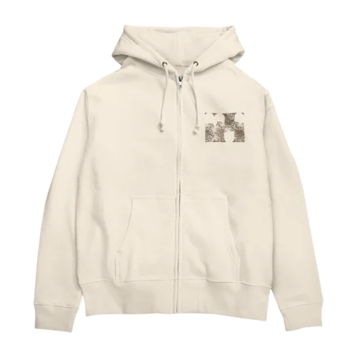 整列のお花 Zip Hoodie