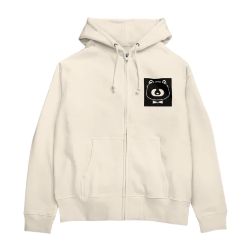 蝶ネクタイたぬき Zip Hoodie