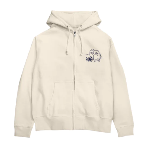 **いつも見ているポメラニアンA Zip Hoodie