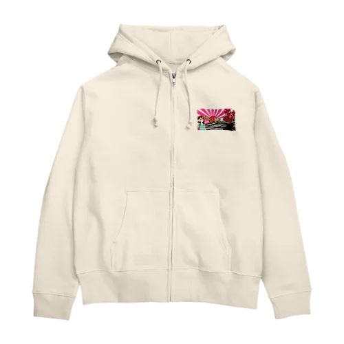 らぶりー日本 サムネールデザイン Zip Hoodie