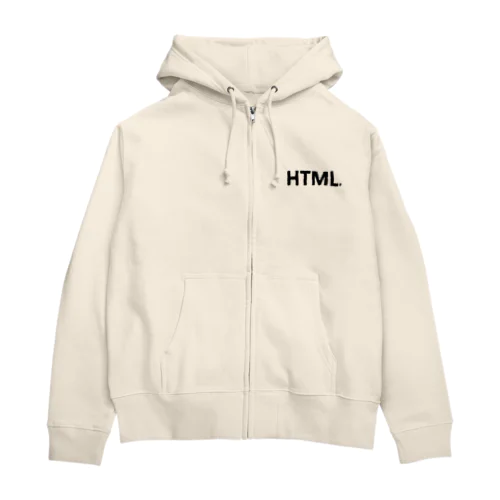 HTML. ジップパーカー