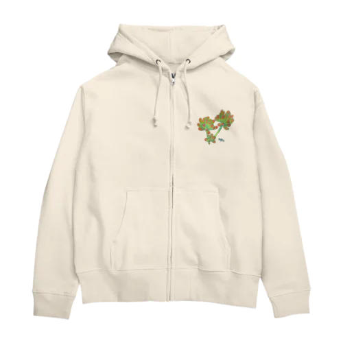 多肉植物・乙女心 Zip Hoodie