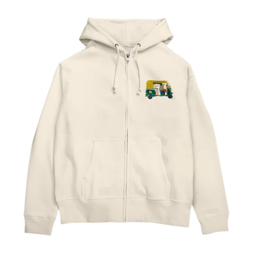 リクシャー　窓枠紺色 Zip Hoodie