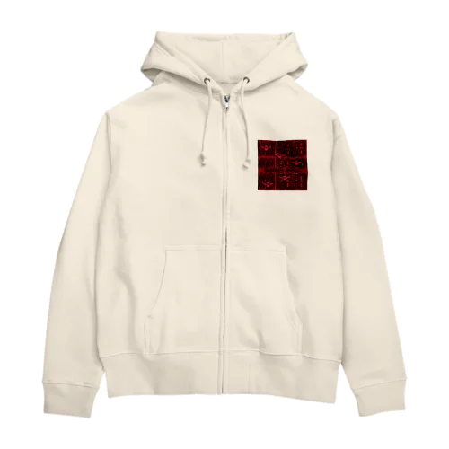 Minmin revolution アンジュ　レッド Zip Hoodie