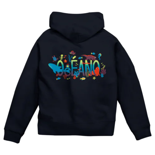 El Océano（背景透明） Zip Hoodie