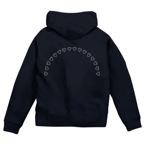 ハートアーチ(白) Zip Hoodie