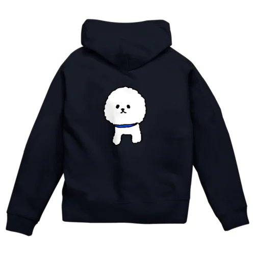 ビションフリーゼ もこもこ Zip Hoodie