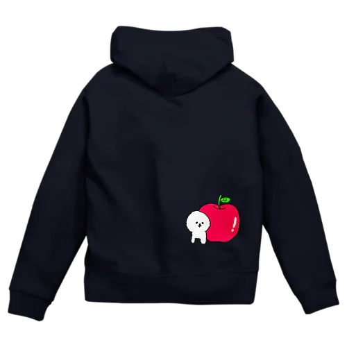 ビションフリーゼ りんご Zip Hoodie