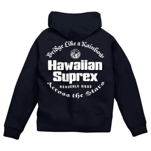 〔Back Print〕 Hawaiian Suprex Zip Hoodie