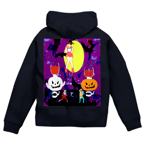 ハロウィーンコーヒーパーティー Zip Hoodie