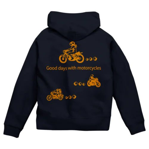 モーターサイクル日記 Zip Hoodie