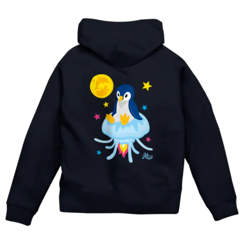 ペンギンとクラゲのロケット Zip Hoodie