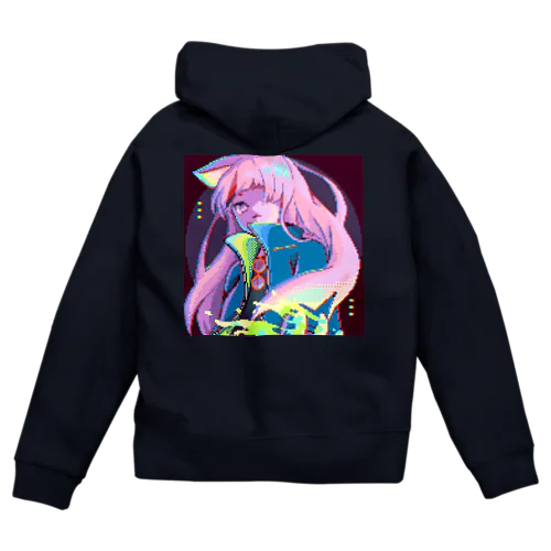 都会の野良猫人 Zip Hoodie