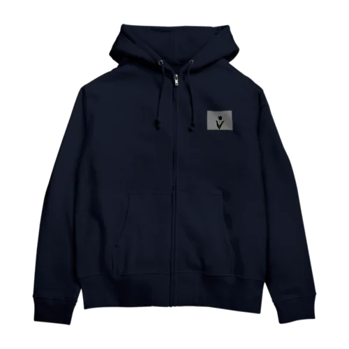 Darkblue Darkgreen Zip Hoodie