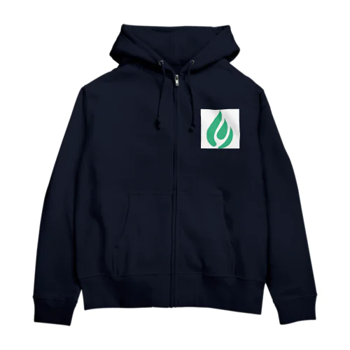 緑の炎 Zip Hoodie