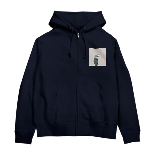 トップ営魚マンさめお Zip Hoodie