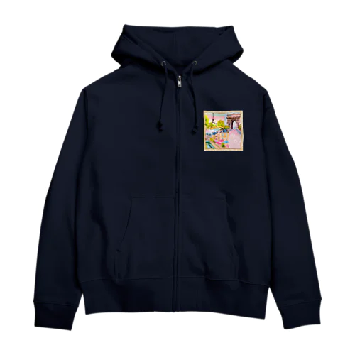 憧れのパリ🗼美しい風景🖼✨ Zip Hoodie