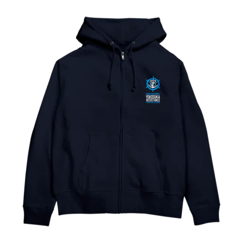 +Alpha Yokosuka RES陣営ロゴ(White) Zip Hoodie