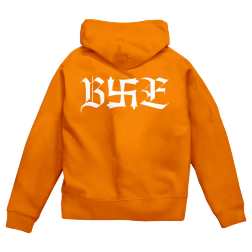 B卍Eデザイン　白 Zip Hoodie