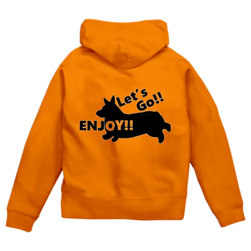 ENJOY CORGI Zip Hoodie