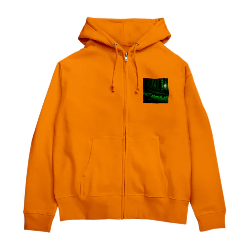 朝露が輝く森 Zip Hoodie