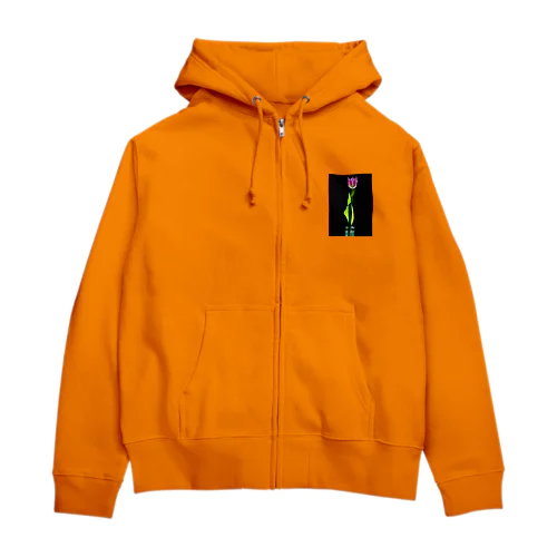 Tulip Design Zip Hoodie ジップパーカー