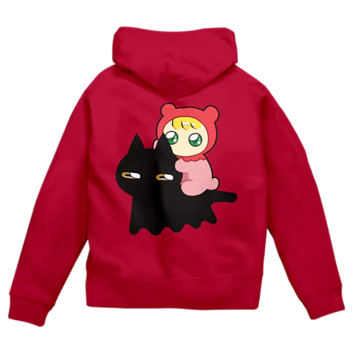 ネコモドキとてでべびちゃん Zip Hoodie