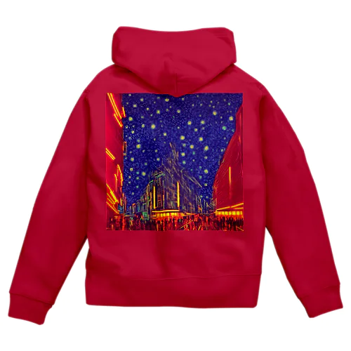 city of red buildings Zip Hoodie