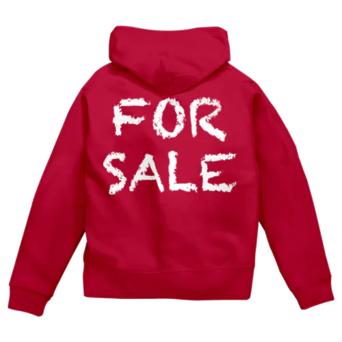 FOR SALE（販売する）白 Zip Hoodie