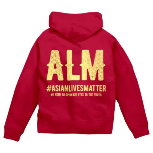 Asian Lives Matter。 黄 Zip Hoodie