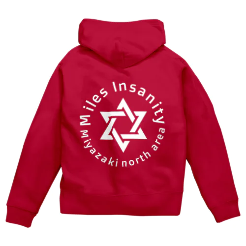 miles insanity ジップパーカー　レッド Zip Hoodie