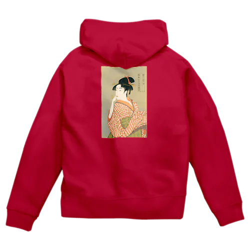 ビードロを吹く娘　utamaro Zip Hoodie