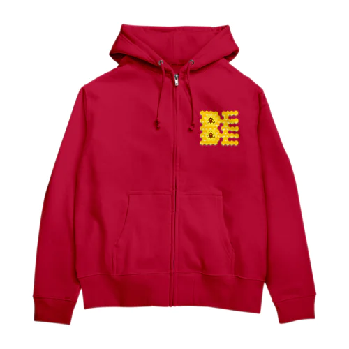 ハニカム構造(BEE） Zip Hoodie