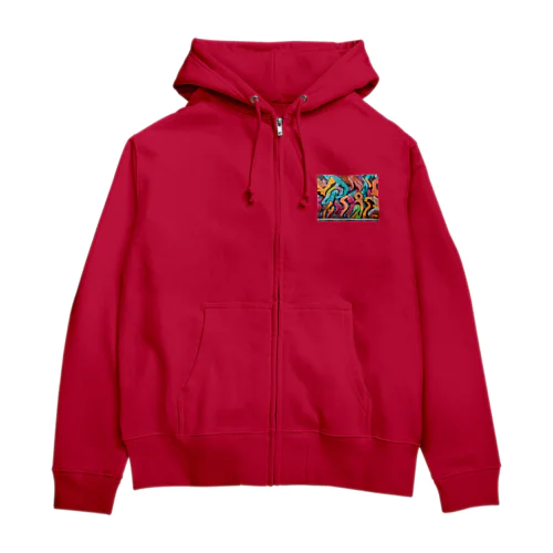 サイケデリックアート Zip Hoodie