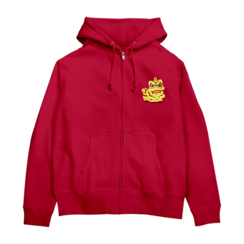 お獅子-yellow Zip Hoodie