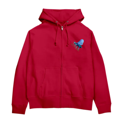 BLUE BEE(瑠璃紋花蜂) Zip Hoodie