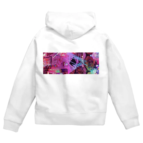 サイバーピンク Zip Hoodie