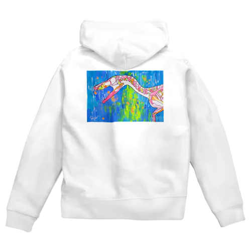 ヴェロキラプトル・ボーン Zip Hoodie