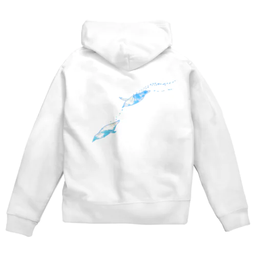 空を飛ぶように（文字なし） Zip Hoodie