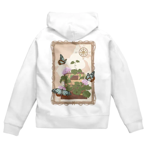 Traveling butterfly Zip Hoodie