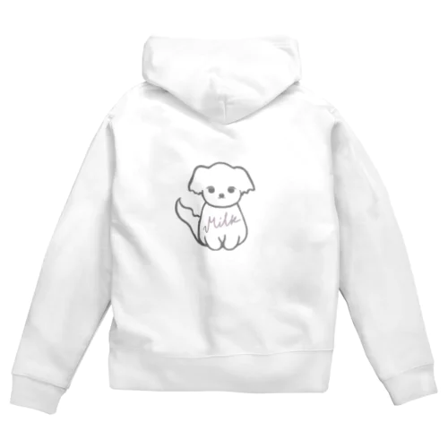 わんちゃん Zip Hoodie