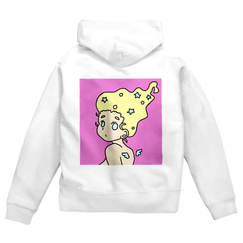 ビビッドな天使ちゃん Zip Hoodie