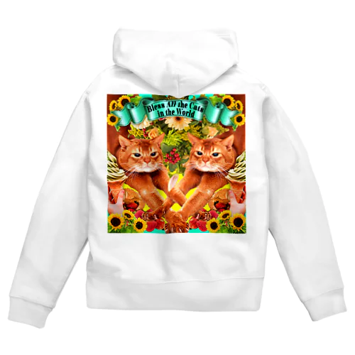 💐🐈猫に祝福を💐🐈 Zip Hoodie