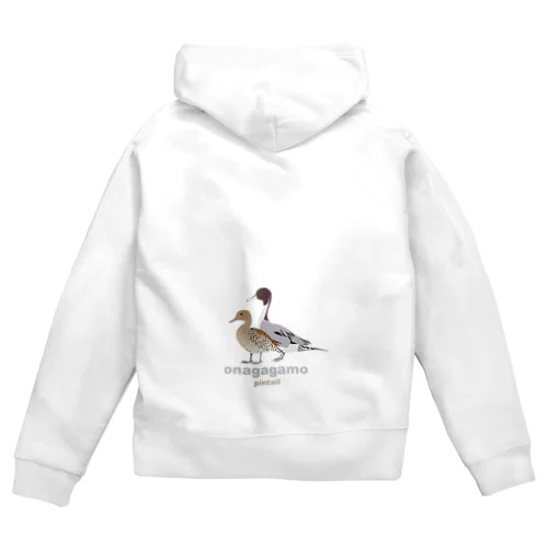 オナガガモのペア Zip Hoodie